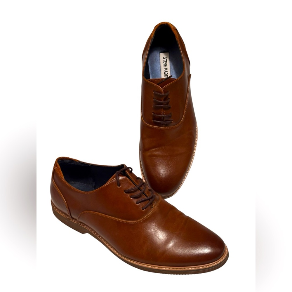 Steve Madden Mens Oxford size 8 P. Ollie / Nunan Brown Leather